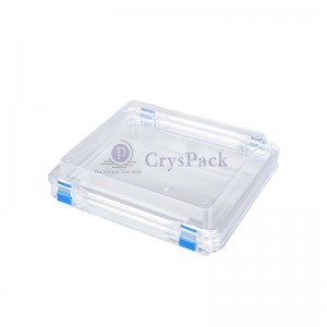 Manufacturer for Suspension Membrane Jewelry -
 Black or clear static Dissipative box with membrane CPK-M-17550C – CrysPack