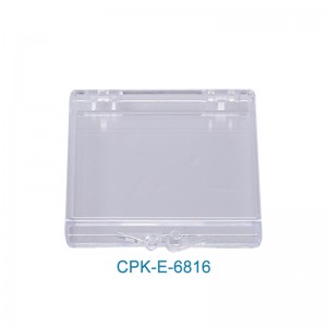 Custom na Plastic Transparent Box na may Button CPK-E-6816