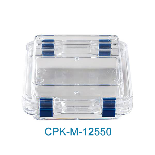 High Quality Clear Transparent Suspension Membrane Denture Box -
 Plastic Membrane Box jewelry /Electronic Chip/Watch/Full Denture Storage Box CPK-M-12550 – CrysPack