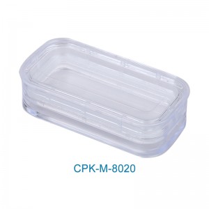 Πλαστικό τετράγωνο κουτί οδοντοστοιχίας με μεμβράνη ανάρτησης με φιλμ CPK-M-8020
