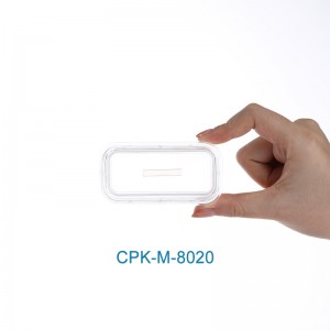 Plastikozko hortz esekidura-mintza karratua hortz-kutxa CPK-M-8020 filmarekin