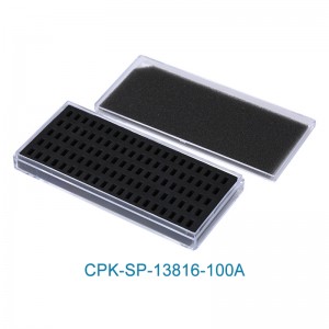 Caja de embalaje transparente con mini prisma, cajas de esponja de uso óptico CPK-SP-13816-100A